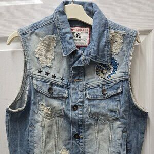 J C Legacy Denim Vest Medium